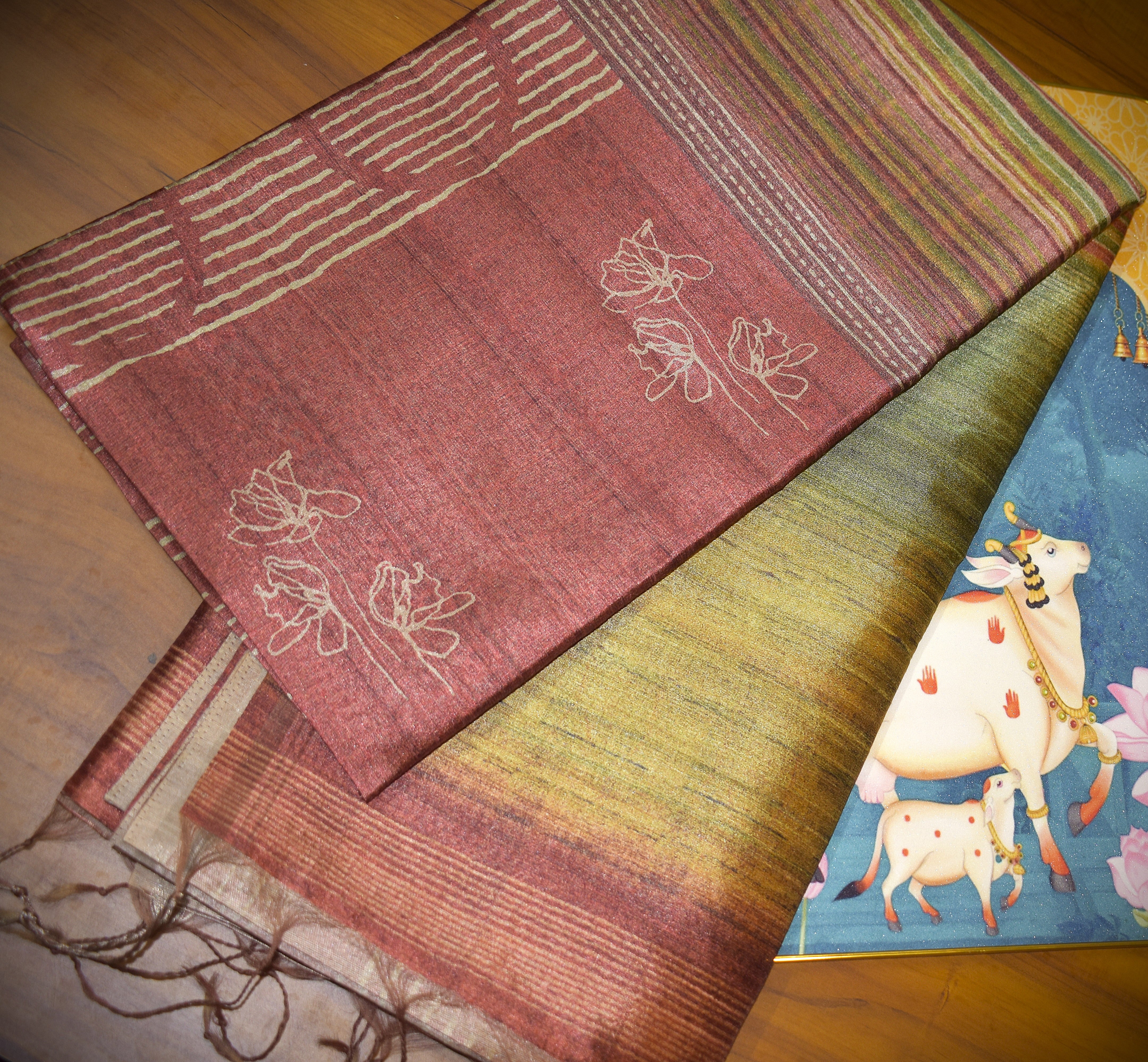 Warm Tussar Silk Sarees |Fresh Boutique Style Sarees 007|KRISA
