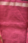 Pure silk cotton -checked pattern with contrast blouse 001|krisa