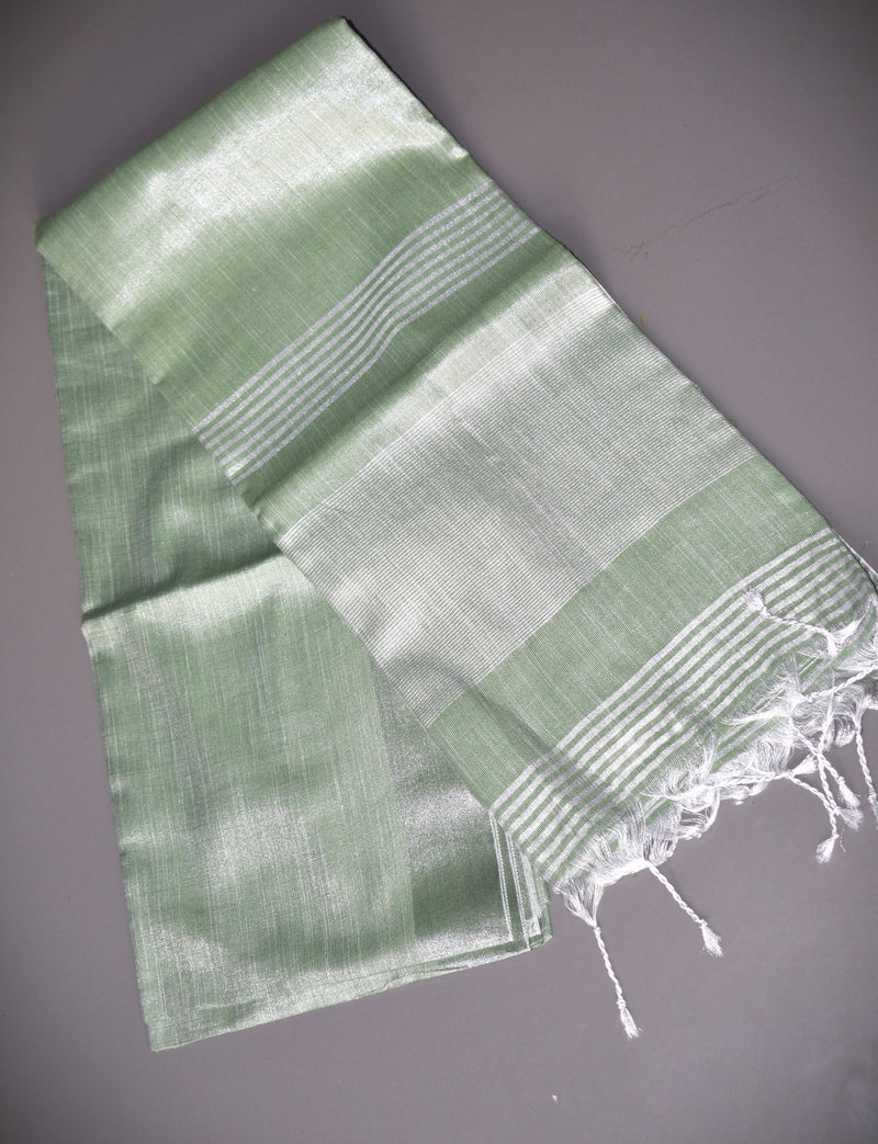 Khadi Classics with a Soft Shimmer Glow -pastel green|KRISA
