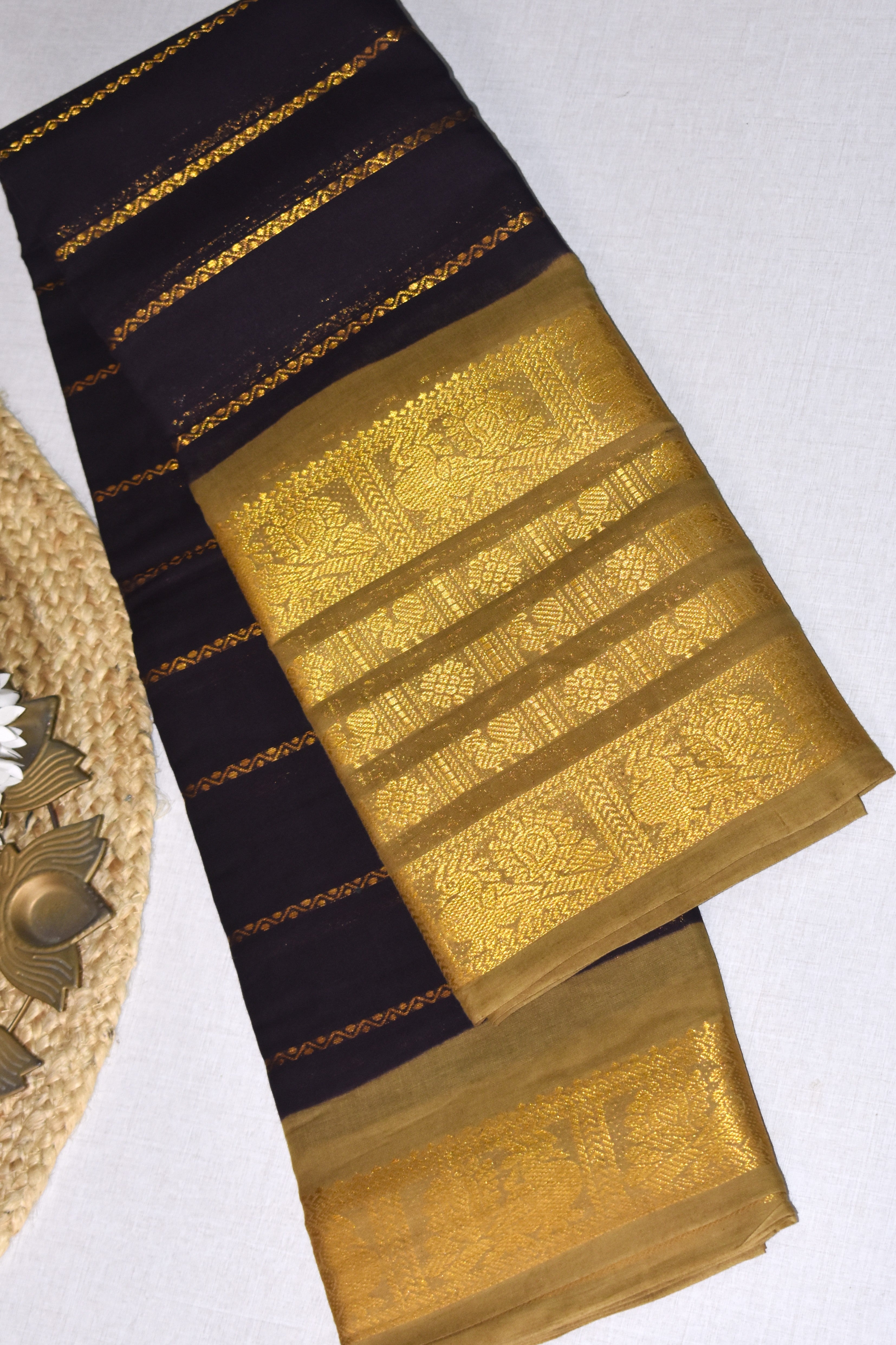 Sngudi Cotton-Kanchi veldhqari saree-with blouse-pure handloom sarees