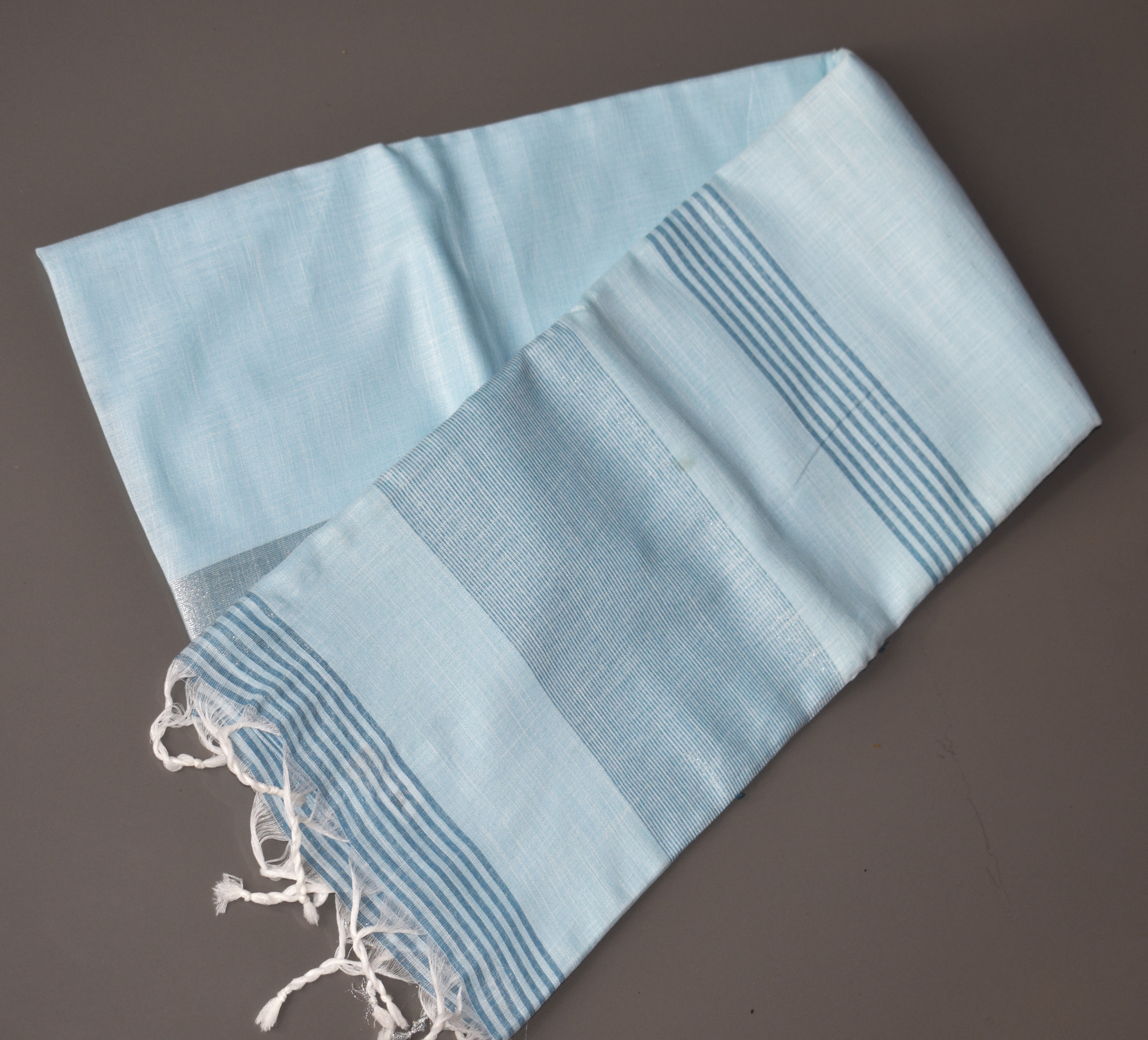 Khadi Classics with a Soft Shimmer Glow -pastel blue|KRISA