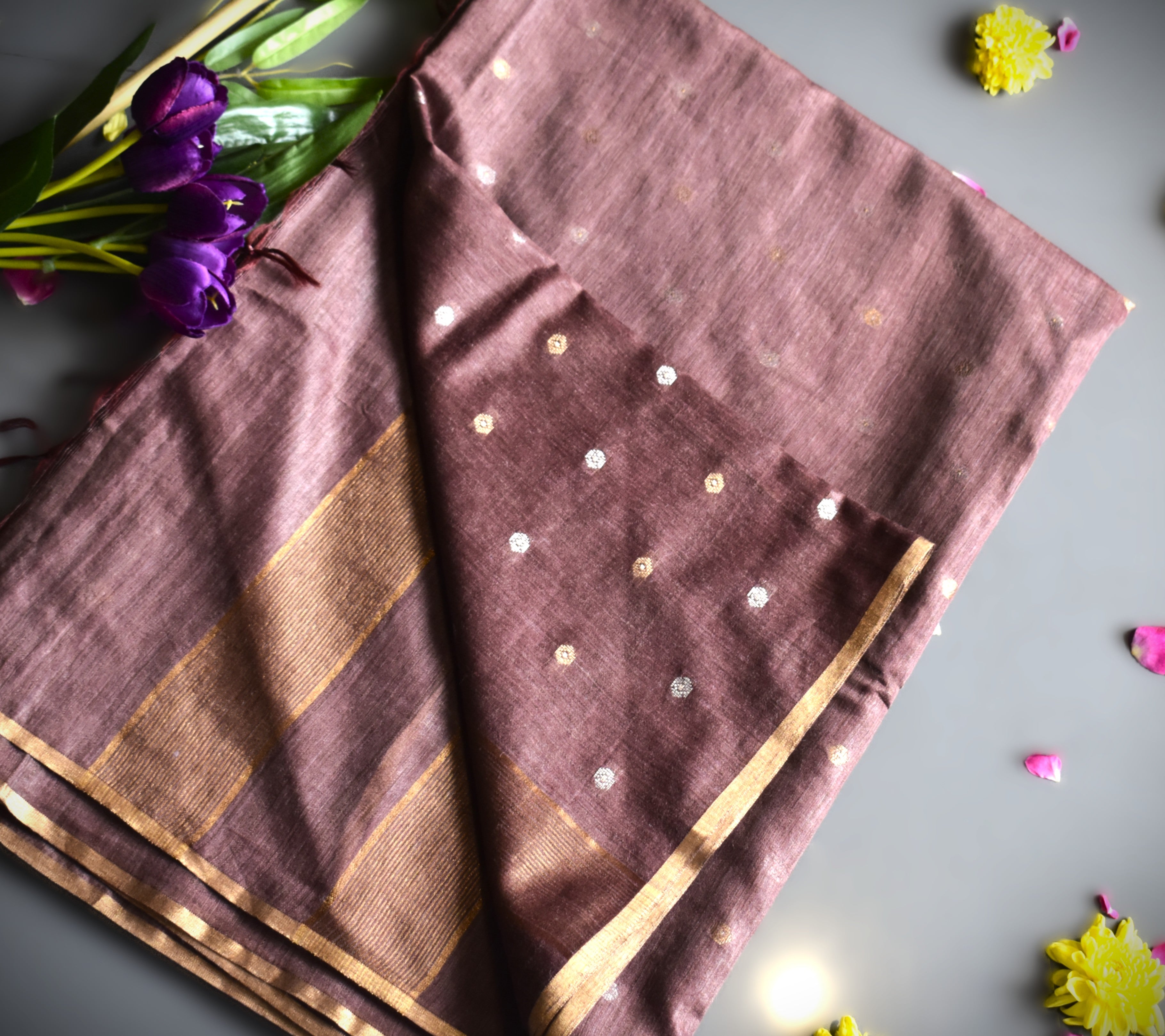 Pure cotton linen sarees