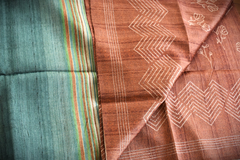 Warm Tussar Silk Sarees |Fresh Boutique Style Sarees 003|KRISA
