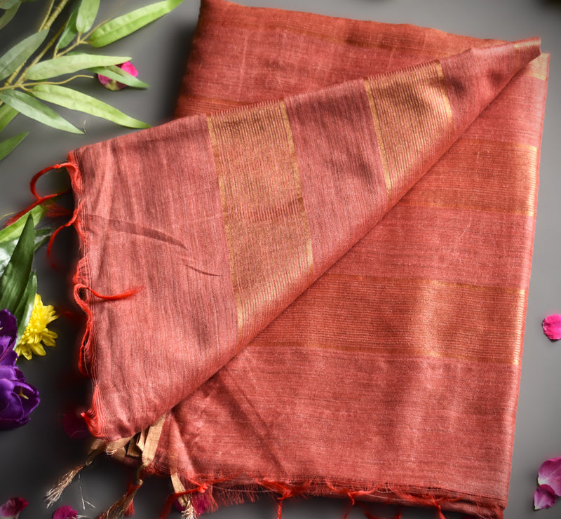 Pure cotton linen sarees