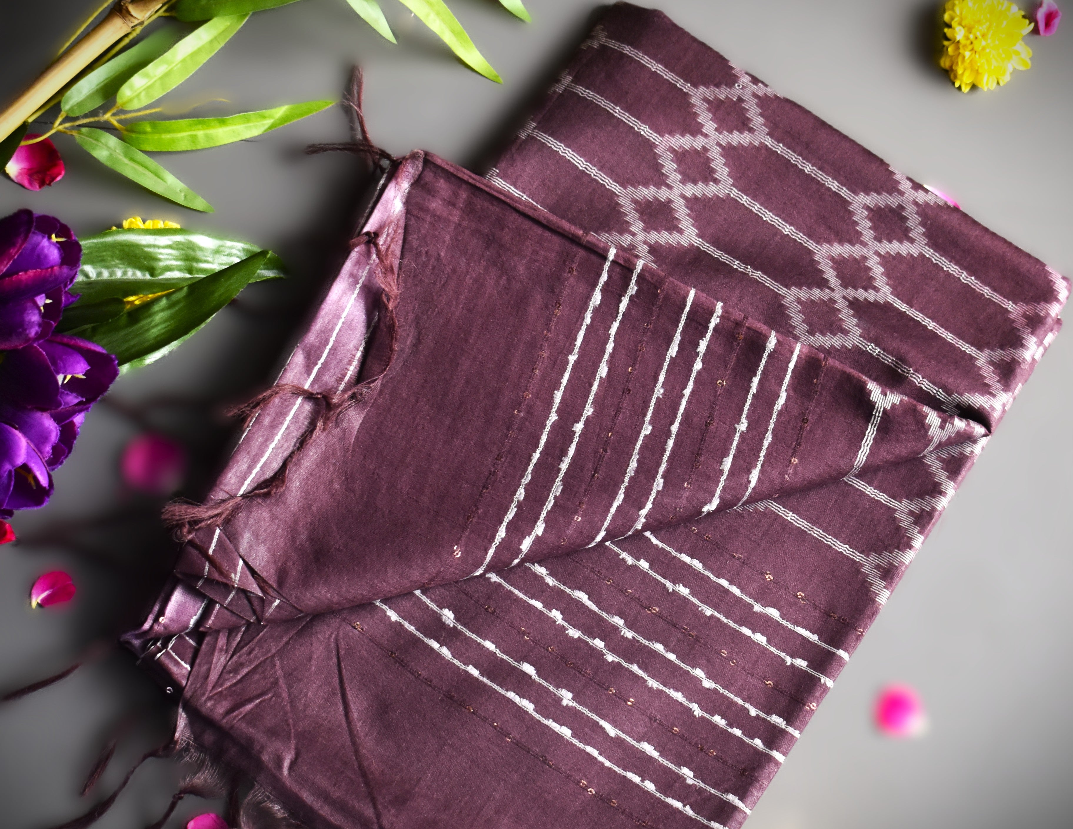 Pure cotton linen sarees