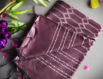 Pure cotton linen sarees