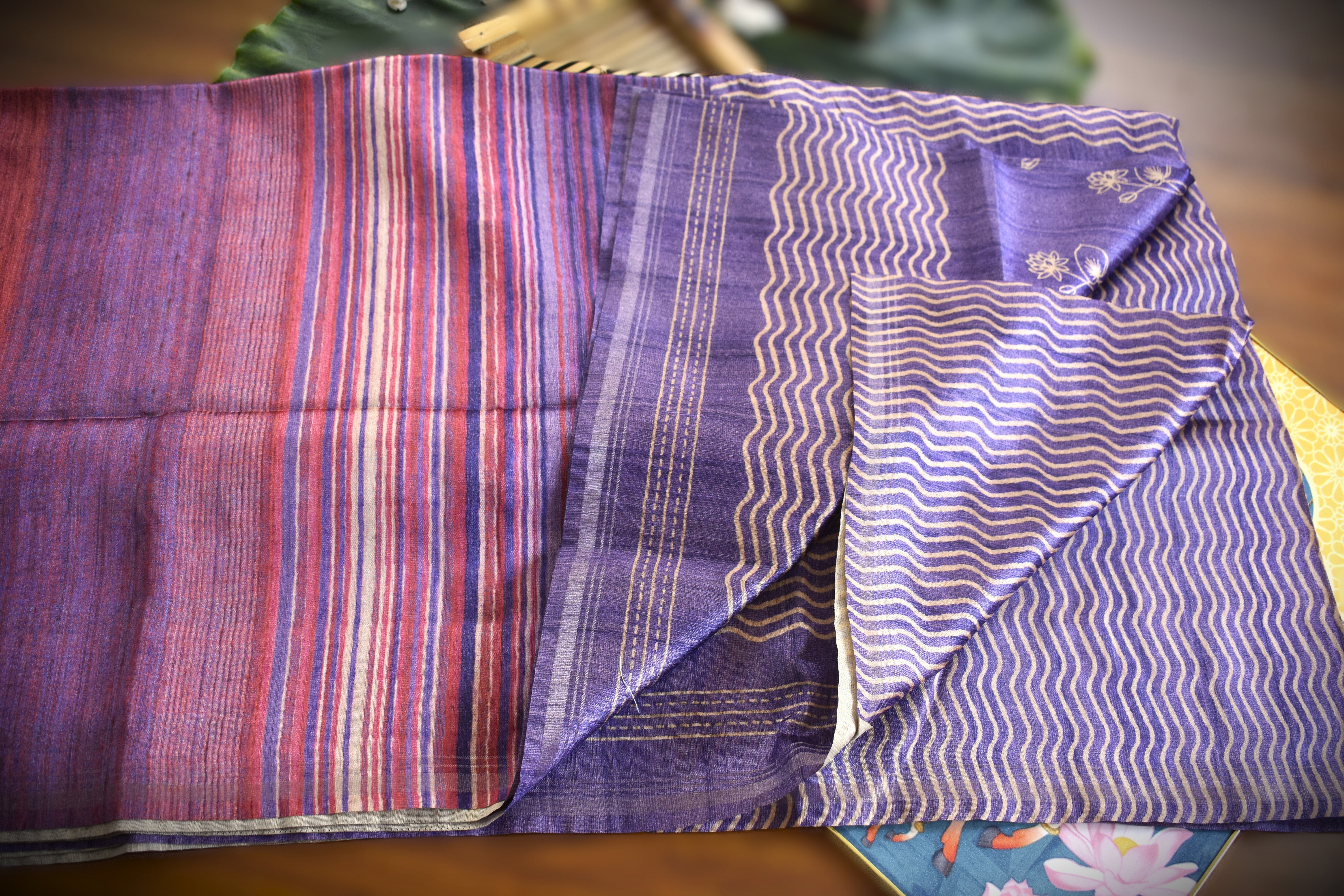 Warm Tussar Silk Sarees |Fresh Boutique Style Sarees 004|KRISA