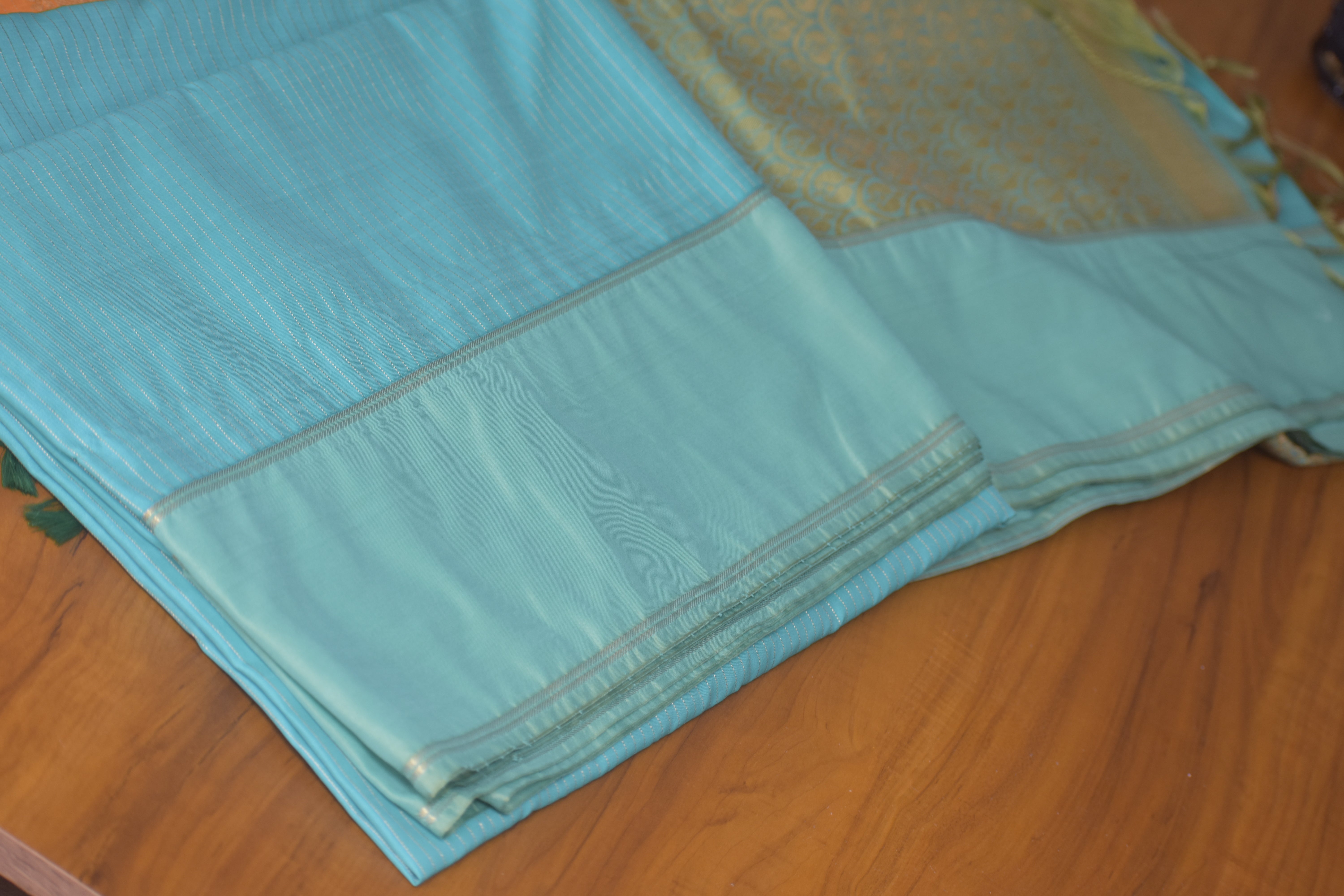 soft-silk saree-Blue