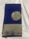 Pure Gulab Viscose Silk Saree |Rose Glow Elegance |Royal Blue |KRISA