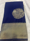 Pure Gulab Viscose Silk Saree |Rose Glow Elegance |Royal Blue |KRISA