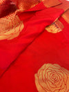 Pure Gulab Viscose Silk Saree |Rose Glow Elegance |Royal Red |KRISA