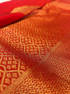 Pure Gulab Viscose Silk Saree |Rose Glow Elegance |Royal Red |KRISA