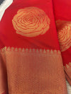 Pure Gulab Viscose Silk Saree |Rose Glow Elegance |Royal Red |KRISA