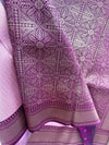 Premium Dusty Rose Pink Kanchipuram Silk Saree with Rich Maroon Peacock Zari Border | Elegant Budget-Friendly Traditional Saree | KRISA COLLECTIONS