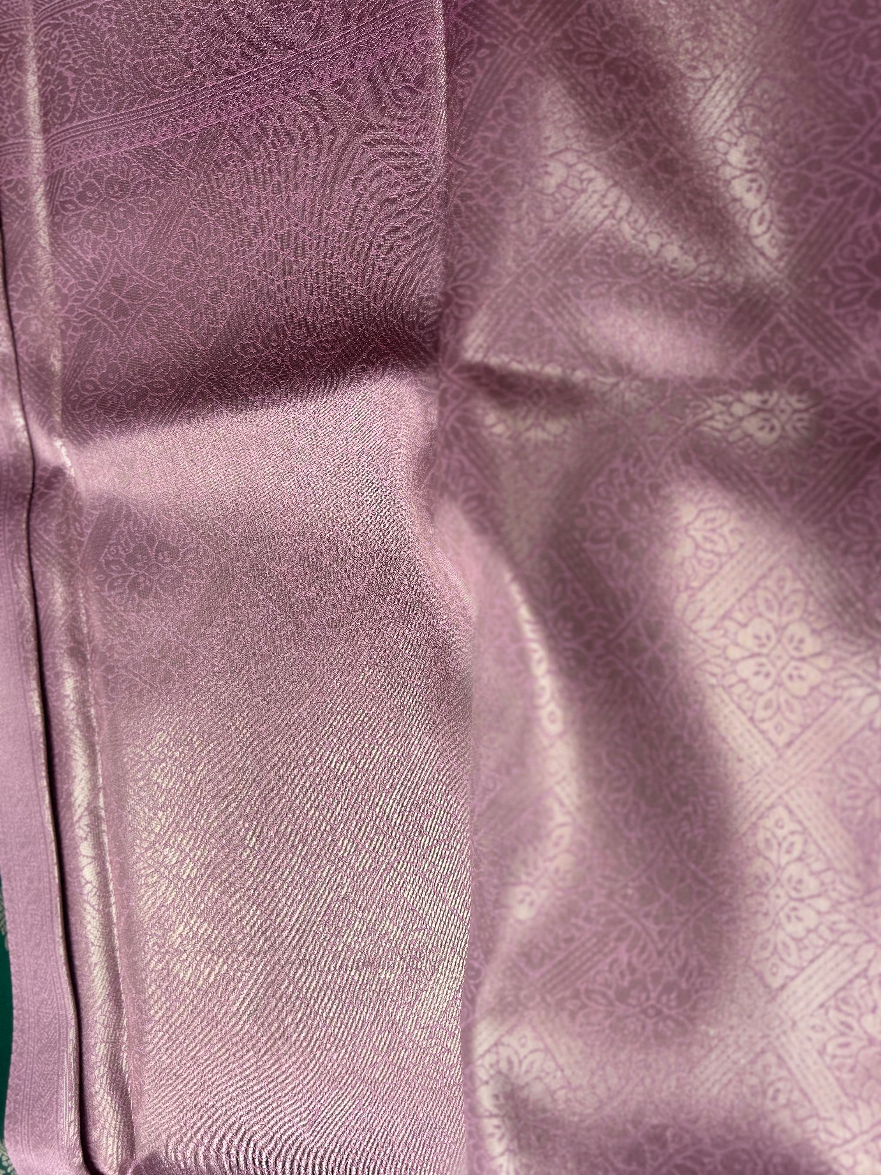 Premium Emerald Green Kanchipuram Silk Saree with Rose Pink Zari Border | Budget-Friendly Traditional Elegance | KRISA COLLECTIONS