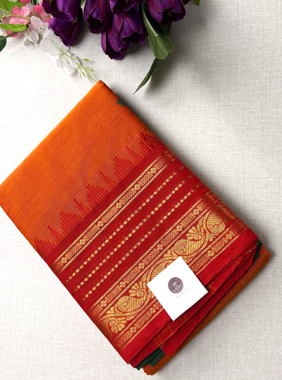 Pure Kanchi Cotton Sarees|plain putta work with blouse|100%pure cotton saree|Ganga Jamuna border
