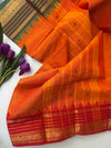 Pure Kanchi Cotton Saree with Plain Putta Work & Ganga Jamuna Border — 100% Pure Cotton