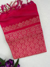 Kanchipuram Handloom Silk Saree – Sea Green with Pink Pallu & Gold Zari Border|Krisa Collections