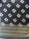 Maroon Mulmul Silk Saree with Warli Print | Tribal Village Motif Saree | Ethnic Rustic Art Saree with Black Zari Border
