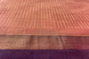 Rust Orange Self-Design Pure Cotton Saree with Purple Border