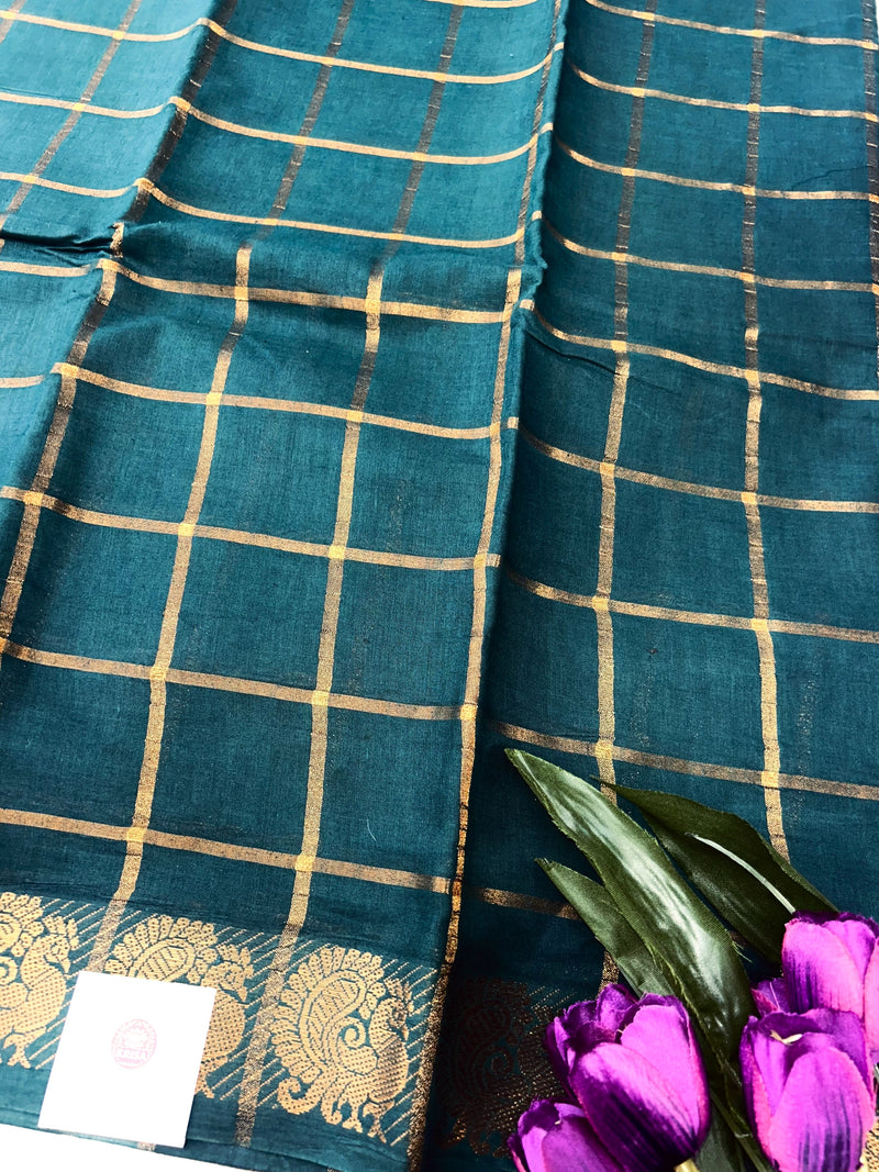 Pavithra Kattam Sungudi cotton saree with peacock border 006|premium quality| krisa