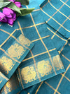 Pavithra Kattam Sungudi cotton saree with peacock border 006|premium quality| krisa