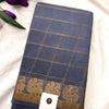 Pavithra Kattam Sungudi Cotton Saree with Gold Zari Checks & Peacock Border