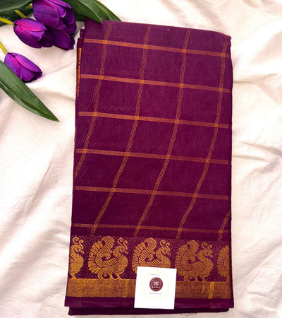 Pavithra Kattam Sungudi cotton saree with peacock border 008|premium quality| krisa
