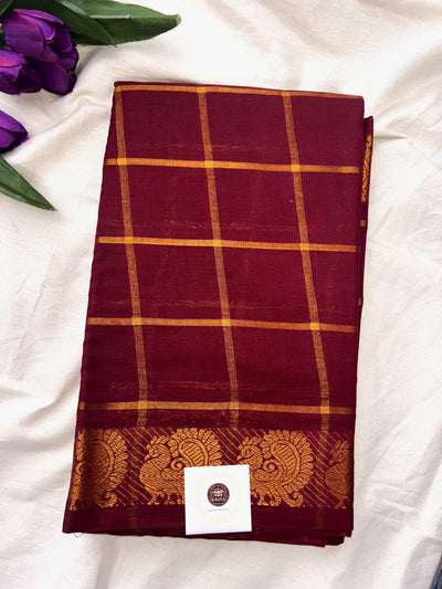 Pavithra Kattam Sungudi cotton saree with peacock border 002|premium quality| krisa