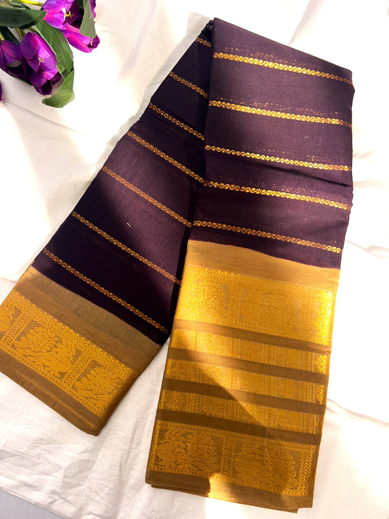 Premium Quality Handloom  Sungudi Cotton|Kanchi Veldhari Saree-with blouse|pure handloom sarees|Krisa collections
