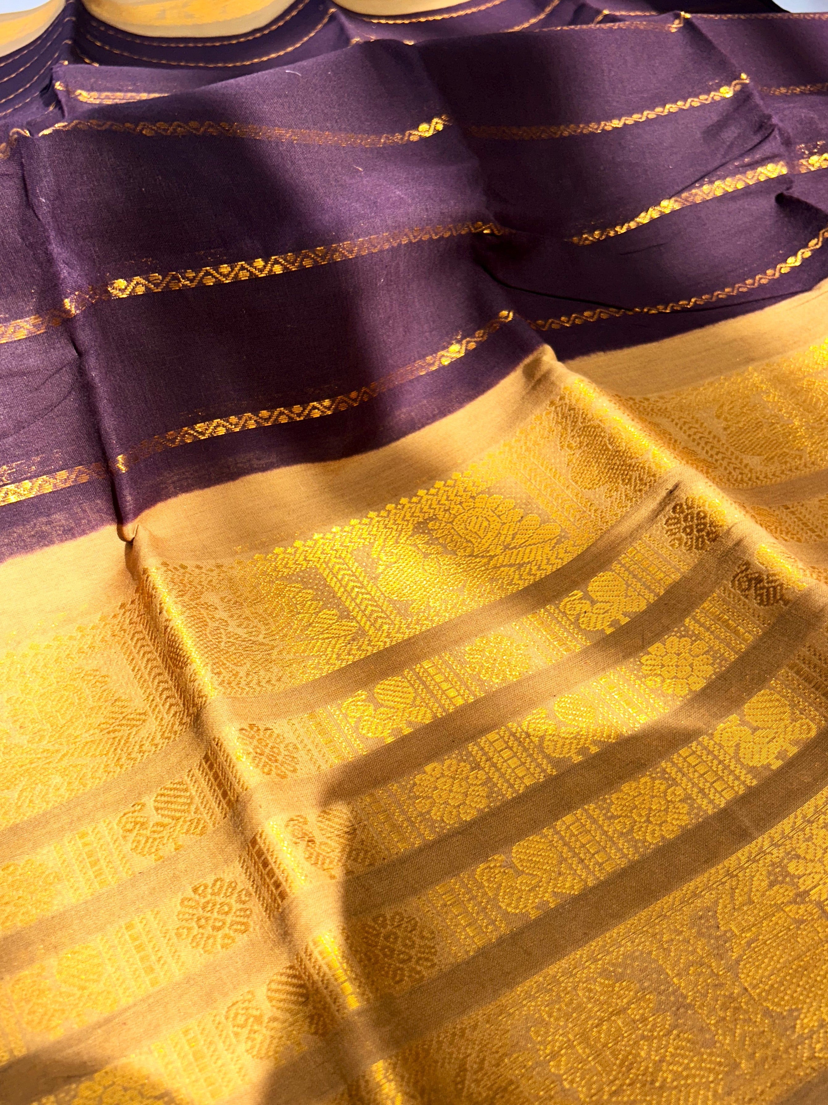 Premium Quality Handloom  Sungudi Cotton|Kanchi Veldhari Saree-with blouse|pure handloom sarees|Krisa collections