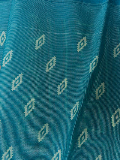 Elegant Teal Blue Shimmer Finish Georgette Saree 555|Krisa Collections  Aadi Offer!