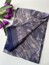 Elegant Dark Blue Shimmer Finish Georgette Saree555| KRISA COLLECTIONS Aadi Offer!
