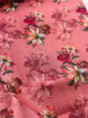 Digital print peach floral print saree with floral print blouse|krisa collections Aadi Offer!