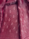 Elegant Maroon Shimmer Finish Georgette Saree555|KRISA COLLECTIONS Aadi Offer!