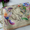 Digital print pale green linen saree with floral print blose|krisa collections Aadi Offer!