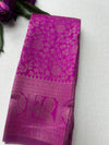 Premium Rani Pink Soft Silk Saree with Rich Zari Weaving & Running Blouse|Aadi Offer Sale| | KRISA COLLECTIONS
