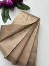 Premium Champagne Gold Soft Silk Saree with Elegant Self Zari Floral Weaving & Running Blouse|Aadi Offer Sale| | KRISA COLLECTIONS