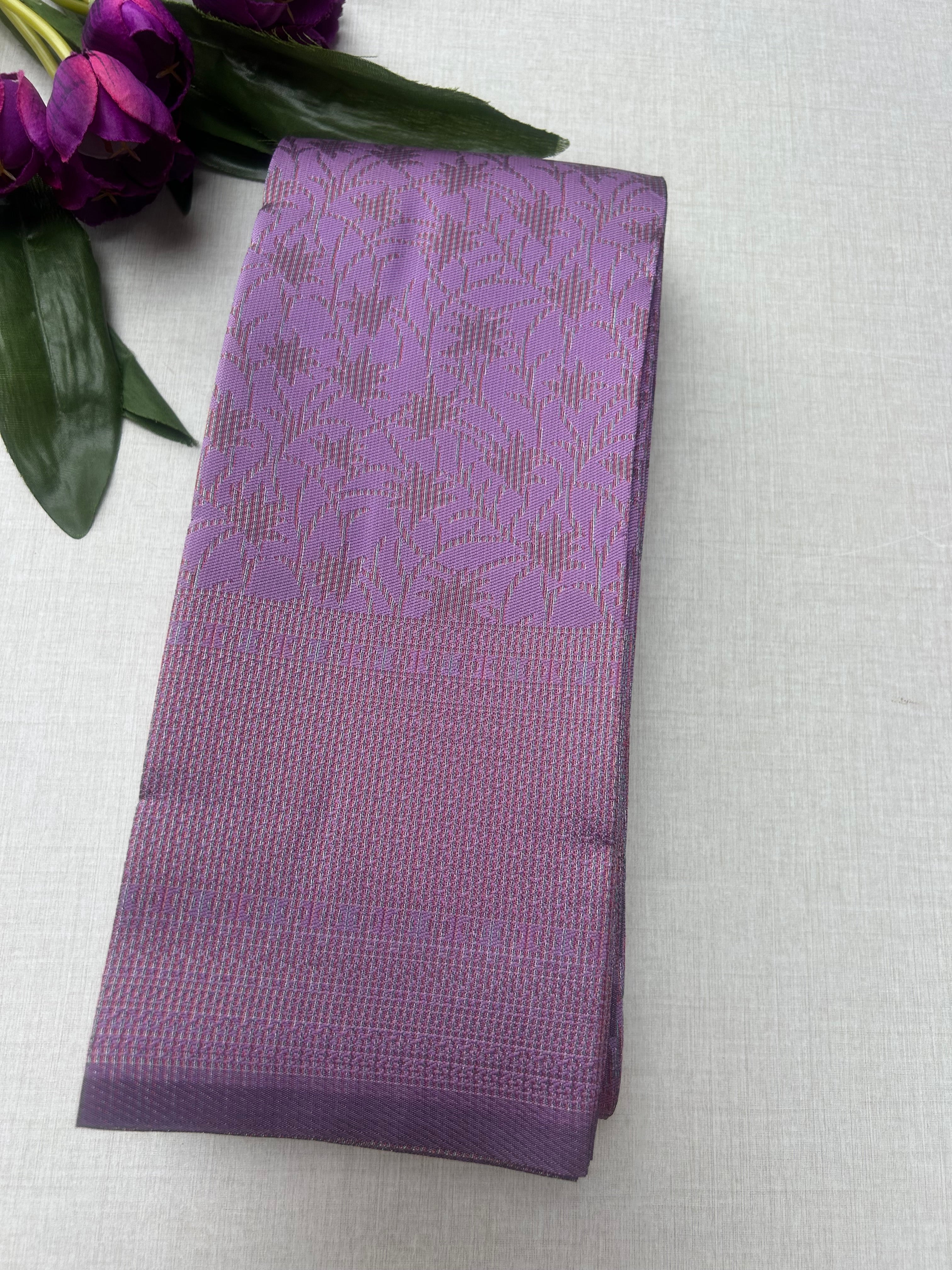 Premium Lavender Purple Soft Silk Saree with Elegant Self Zari Weaving & Running Blouse|Aadi OfferSale|| KRISA COLLECTIONS