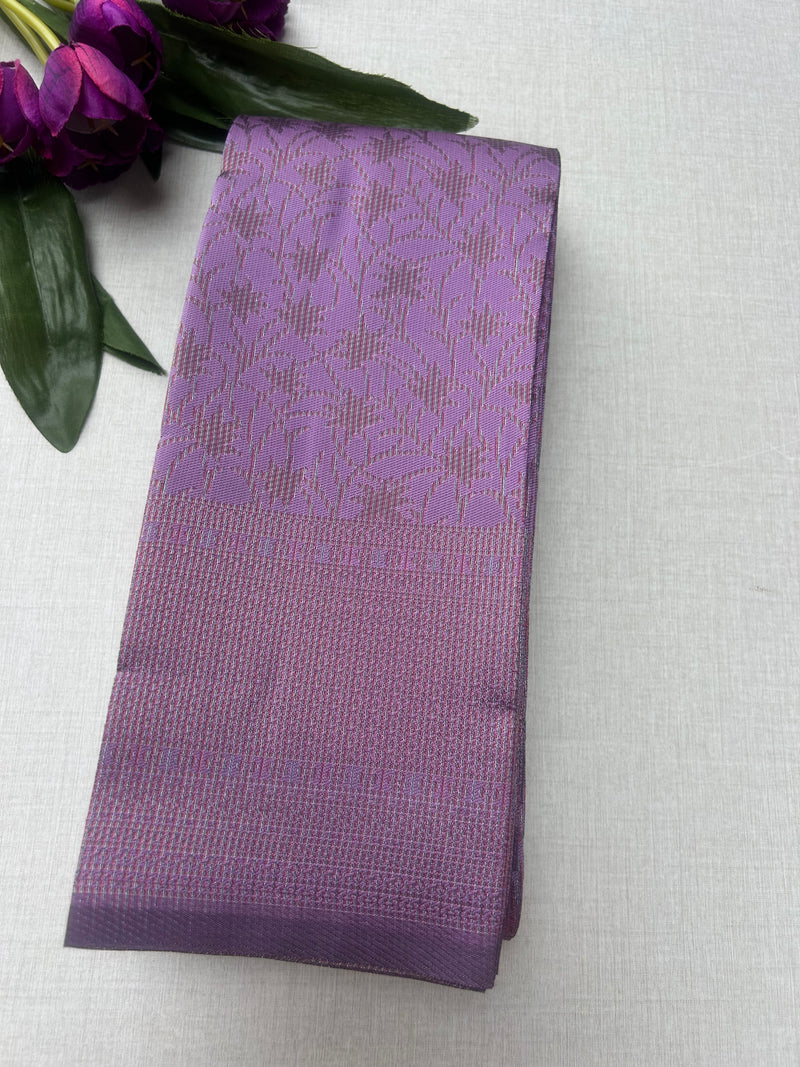 Premium Lavender Purple Soft Silk Saree with Elegant Self Zari Weaving & Running Blouse|Aadi OfferSale|| KRISA COLLECTIONS