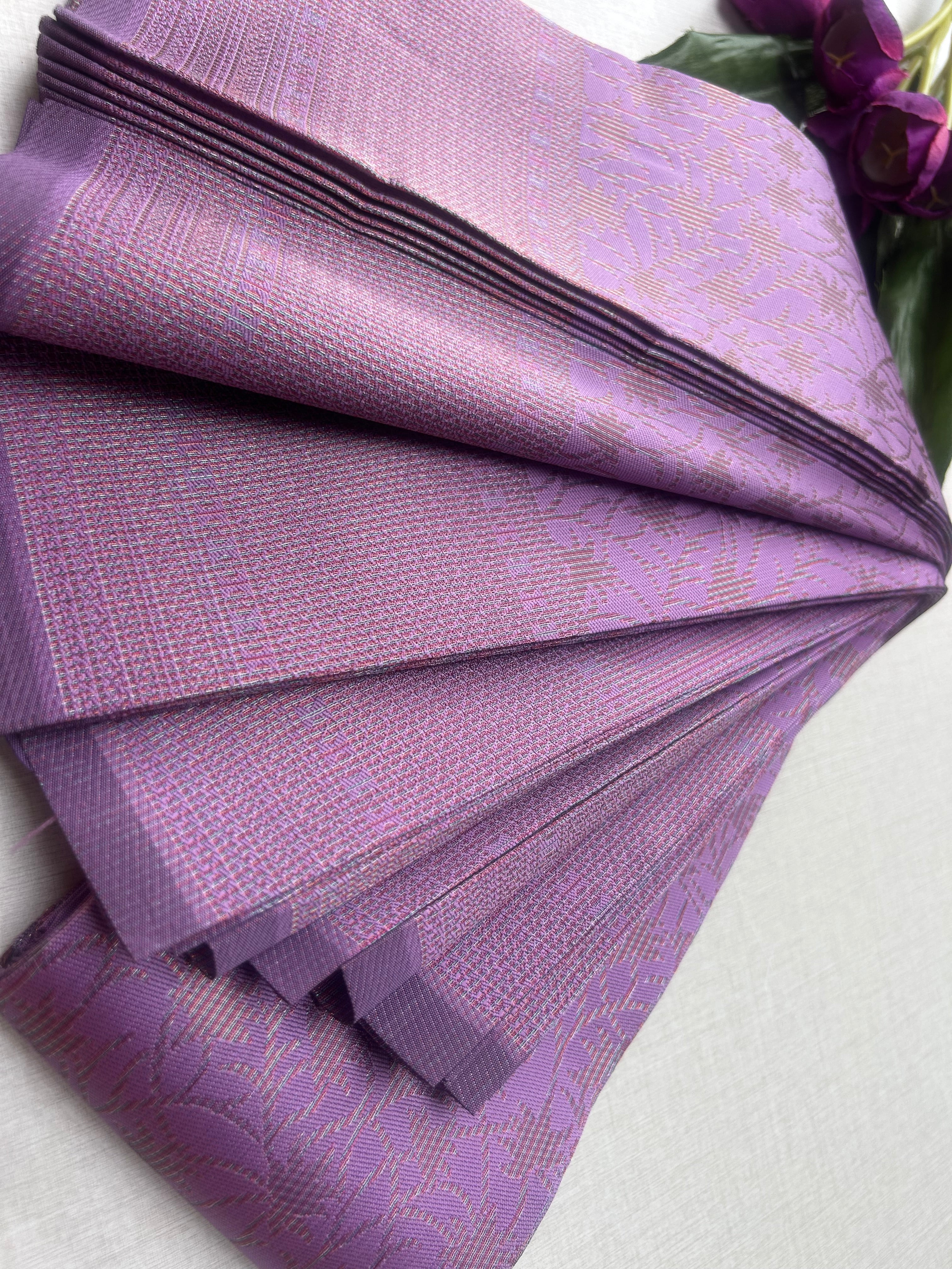 Premium Lavender Purple Soft Silk Saree with Elegant Self Zari Weaving & Running Blouse|Aadi OfferSale|| KRISA COLLECTIONS