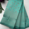 Premium Sea Green Soft Silk Saree with Elegant Self Zari Weaving & Running Blouse|Aadi Offer Sale| KRISA COLLECTIONS
