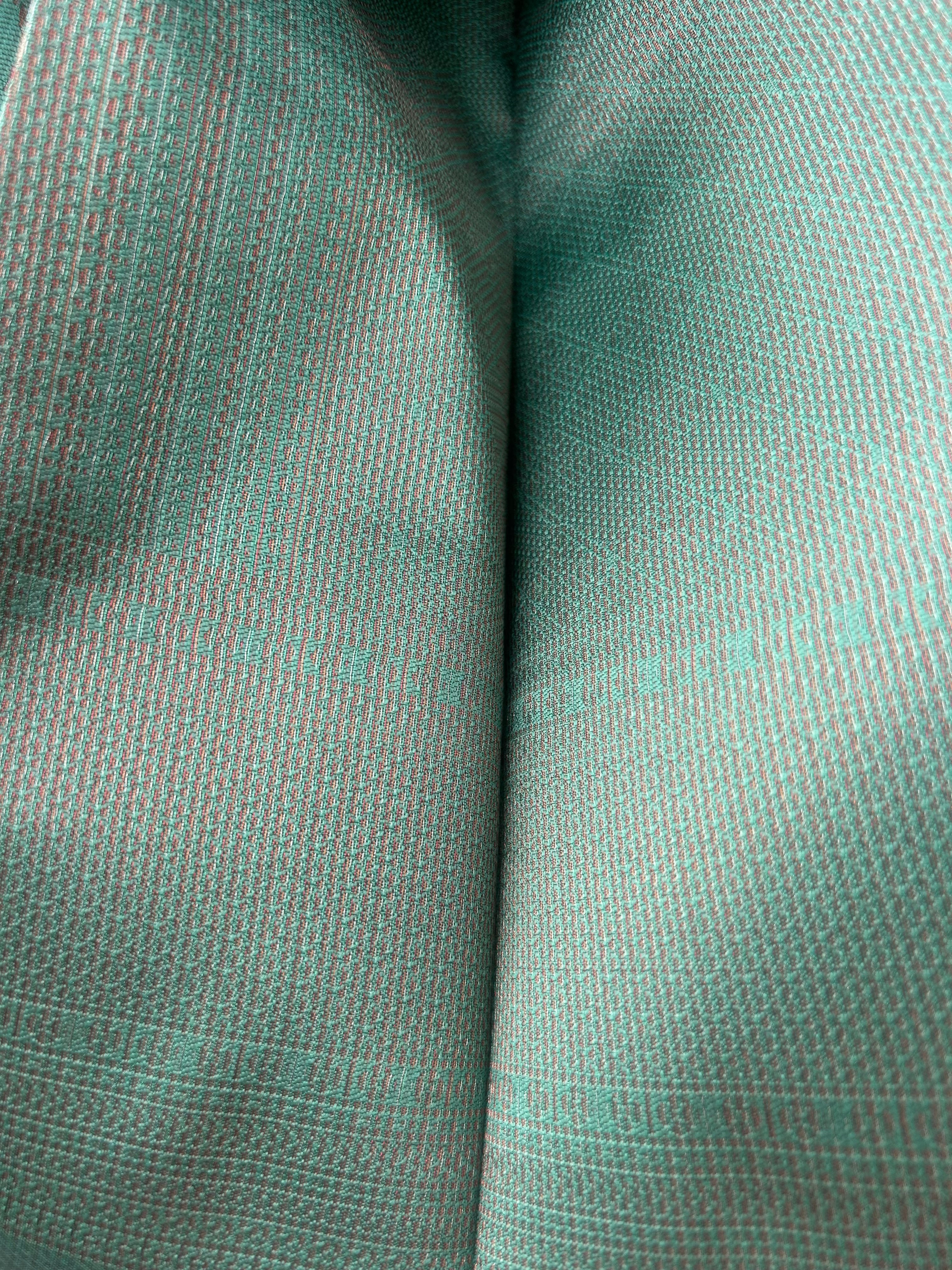 Premium Sea Green Soft Silk Saree with Elegant Self Zari Weaving & Running Blouse|Aadi Offer Sale| KRISA COLLECTIONS