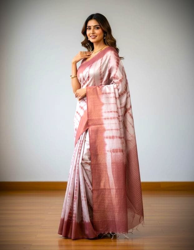 Shimmer Linen Saree
