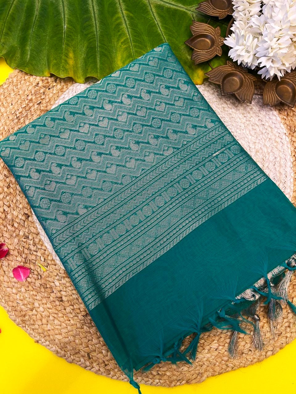 Exclusive silk cotton saree with running blouse 002