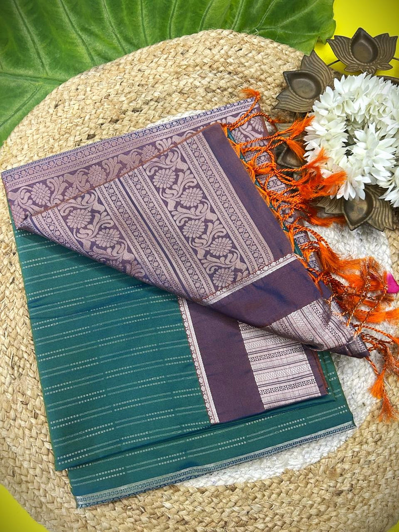 Soft silk saree-with grand work with dual shade-with blouse