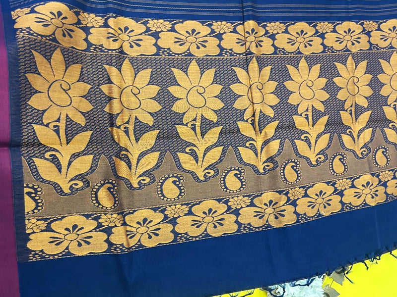 pure cotton sarees -self design with blouse 001