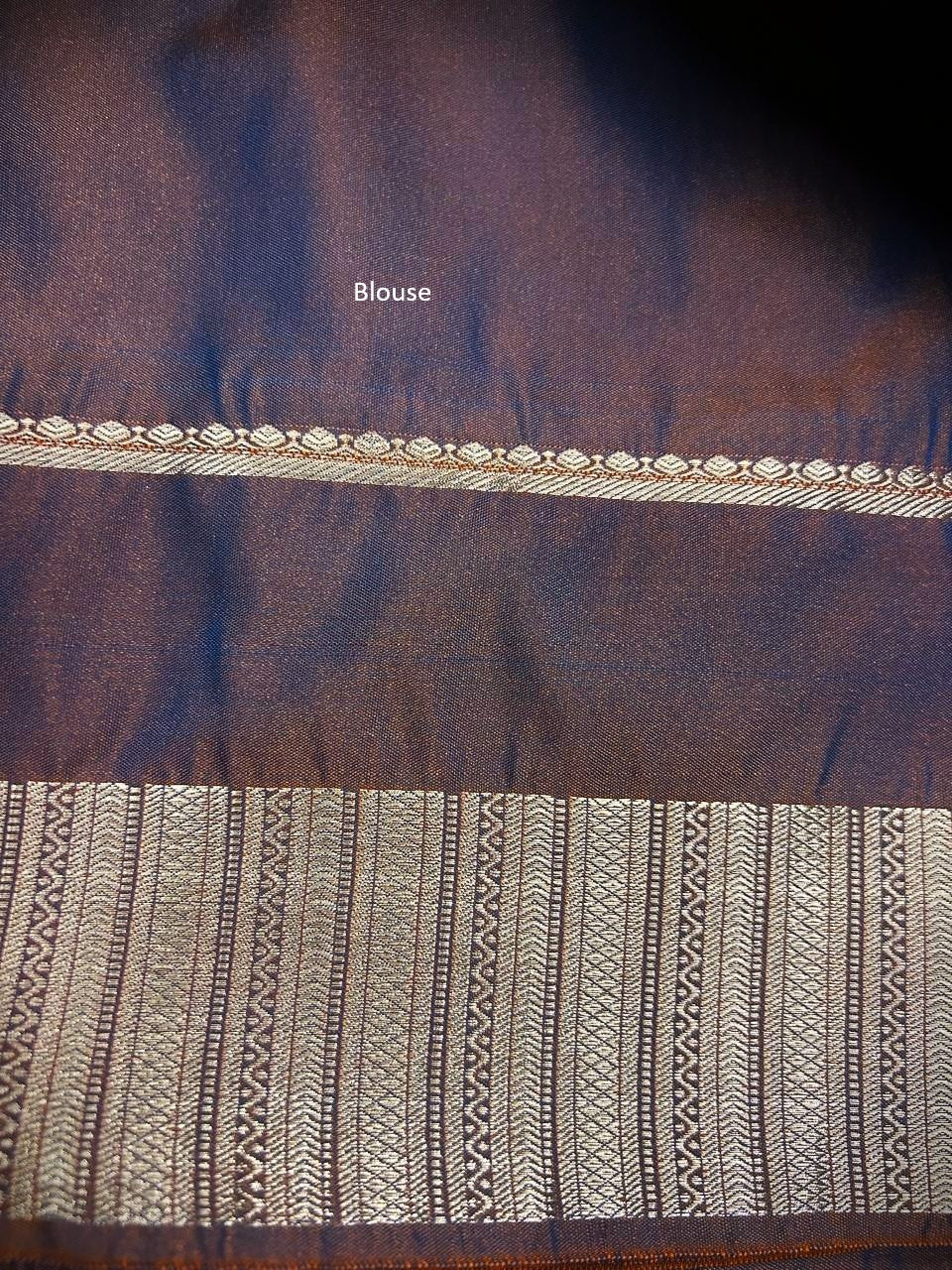 Soft silk saree-with grand work with dual shade-with blouse