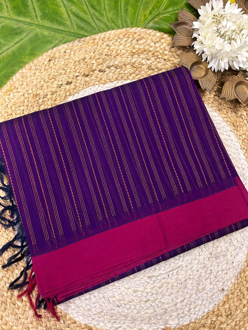 pure cotton sarees -self design with blouse 002