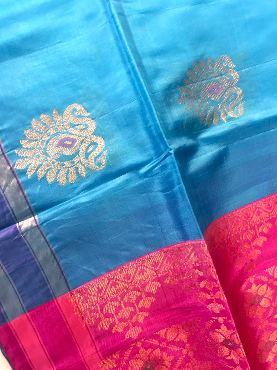 Pure handloom silk saree m002|Light Weight |Krisa
